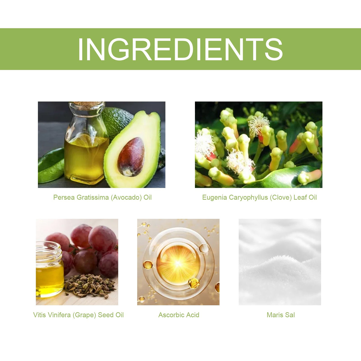 List of ingredients with corresponding images and names on a white background.