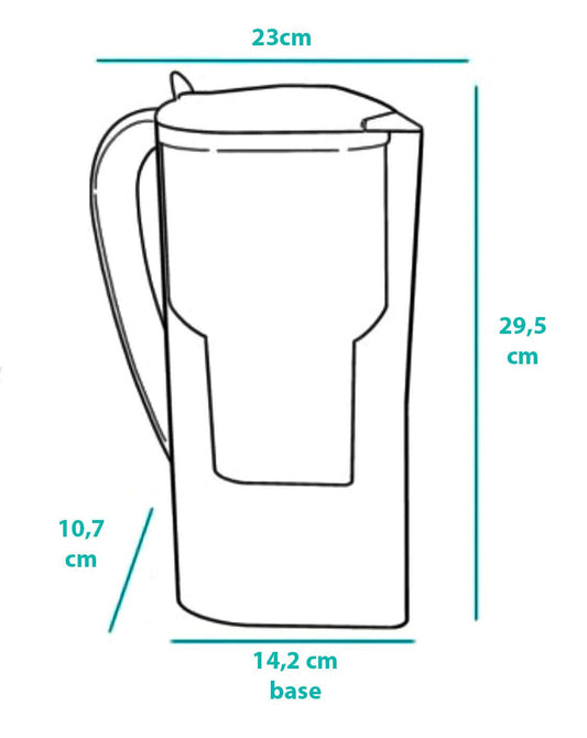 Alkanatur Alkaline Ionised Antioxidant Water Jug (Pink) – Alkalising & Ionising for Cleaner Hydration