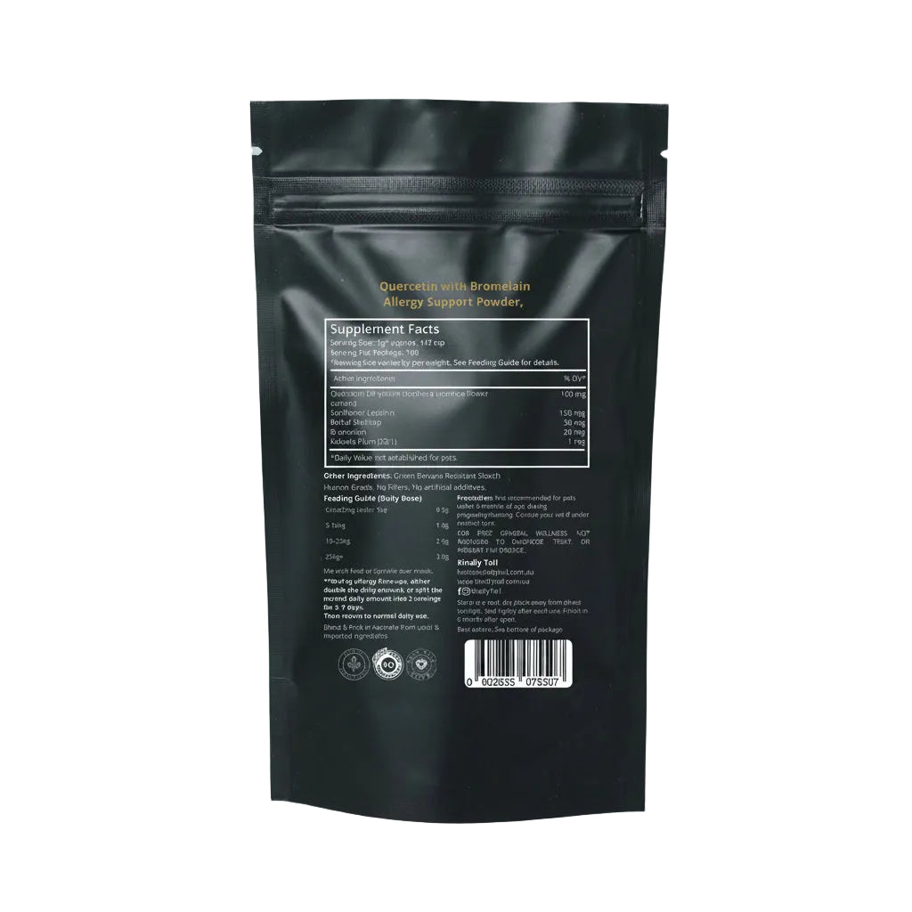 Black supplement package with label on a light gray background